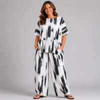 2 Piece Cotton Trouser Set / Outfit With Pockets