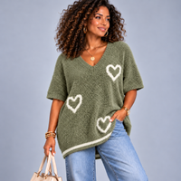 Fluffy Oversized Jumper with Hearts