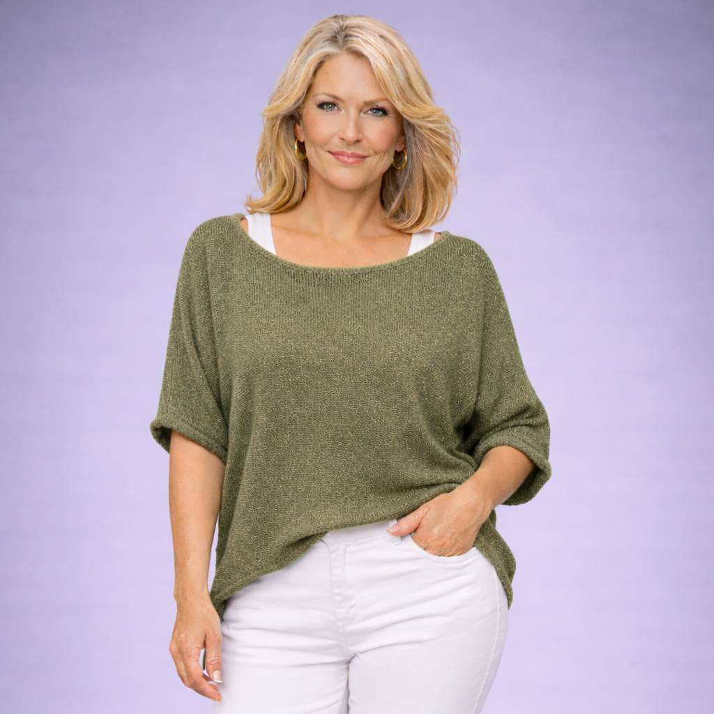 Lightweight 1/2 Sleeve Slash Neck Jumper / Top