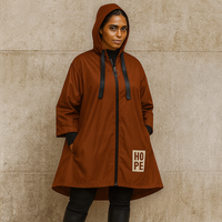 A-Line Dipped Hem Rain Mac