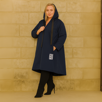 A-Line Dipped Hem Rain Mac