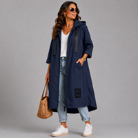 A-Line Dipped Hem Rain Mac