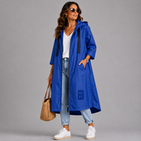 A-Line Dipped Hem Rain Mac