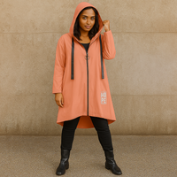 A-Line Dipped Hem Rain Mac