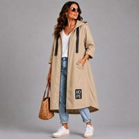 A-Line Dipped Hem Rain Mac