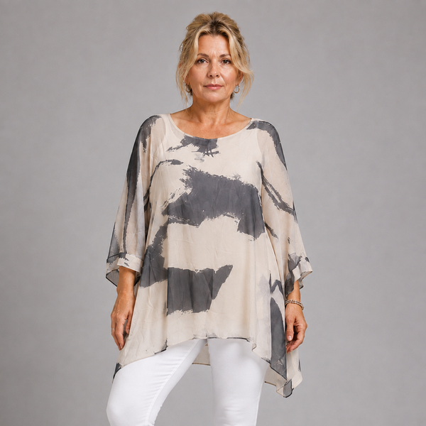 Chiffon Oversized Blouse with Undervest