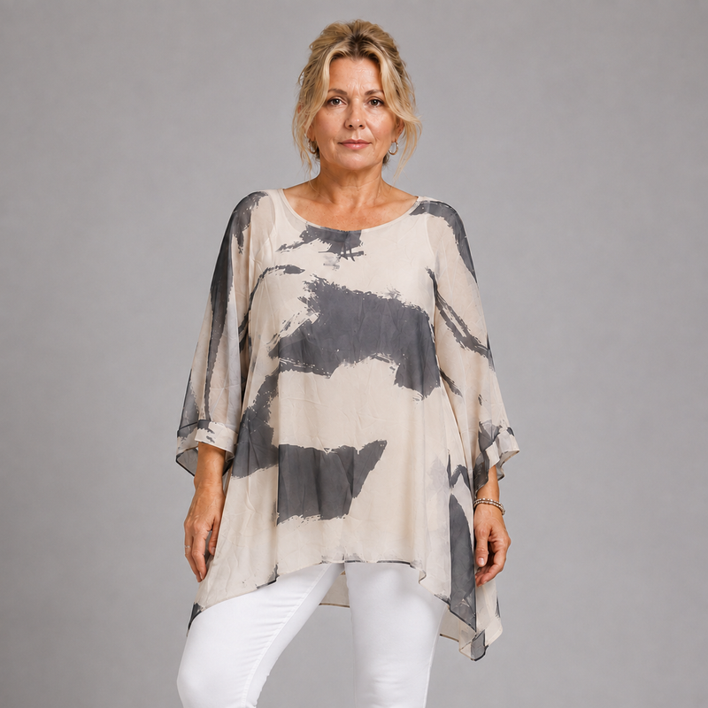 Chiffon Oversized Blouse with Undervest