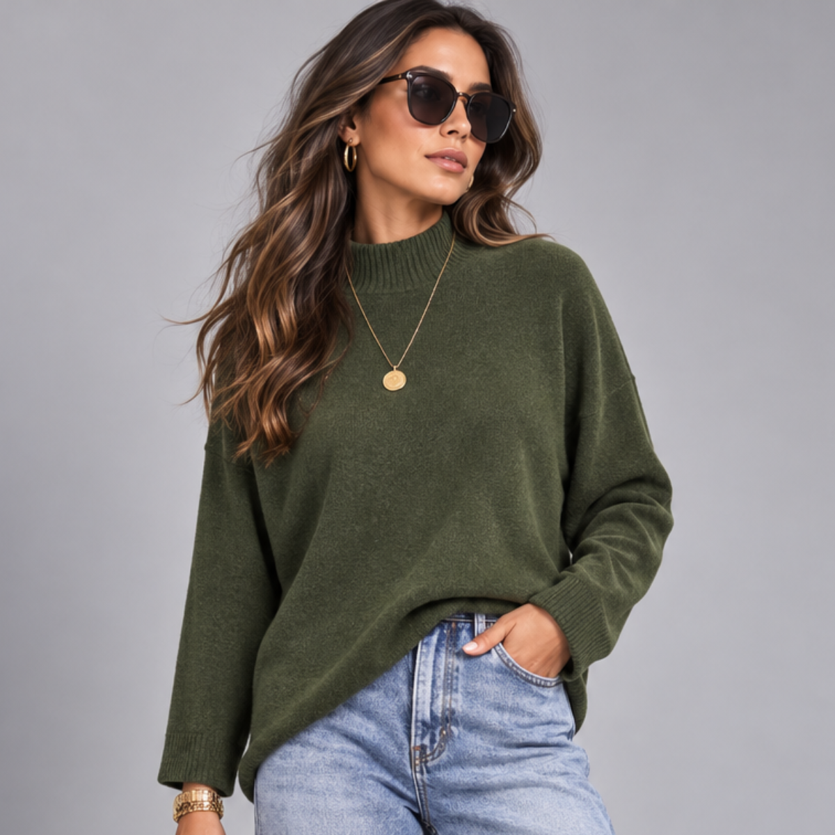 Super Soft Turtle Neck Jumper with Long Sleeves