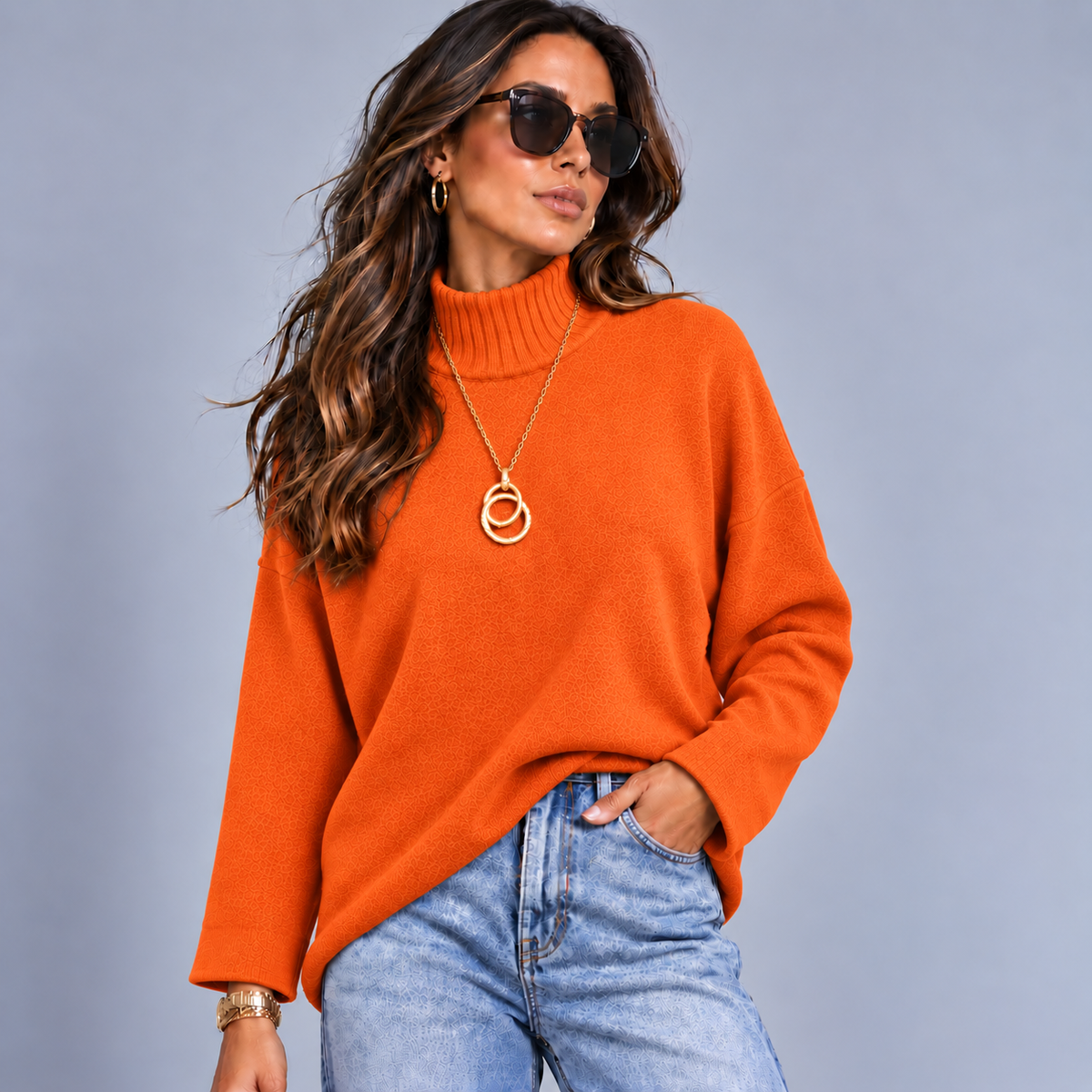 Super Soft Turtle Neck Jumper with Long Sleeves