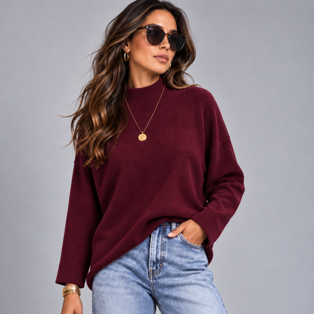 Super Soft Turtle Neck Jumper with Long Sleeves