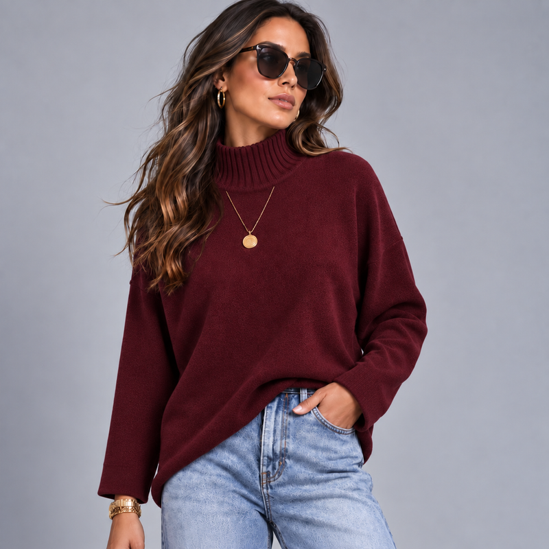 Super Soft Turtle Neck Jumper with Long Sleeves