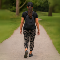 Black Beige Paisley High Rise Leggings