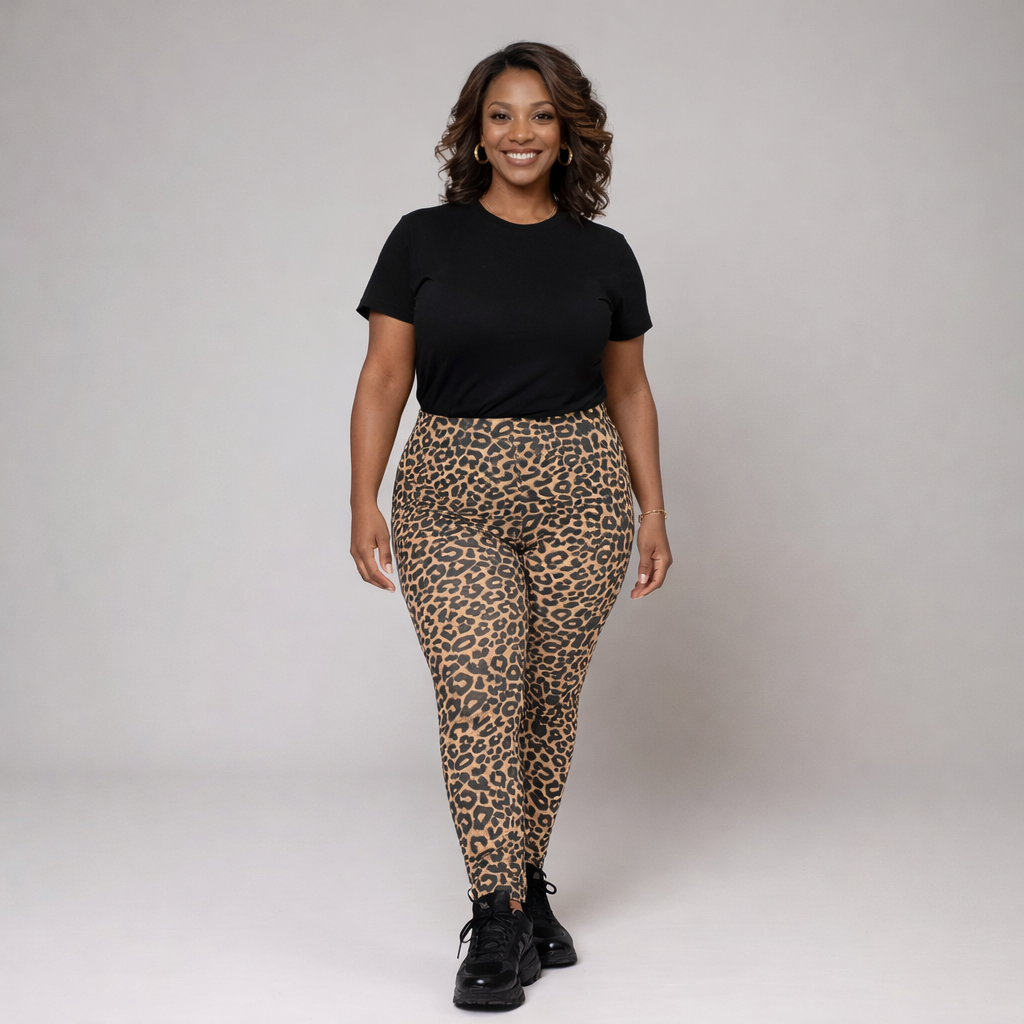 Leopard Print Soft Stretchy Leggings