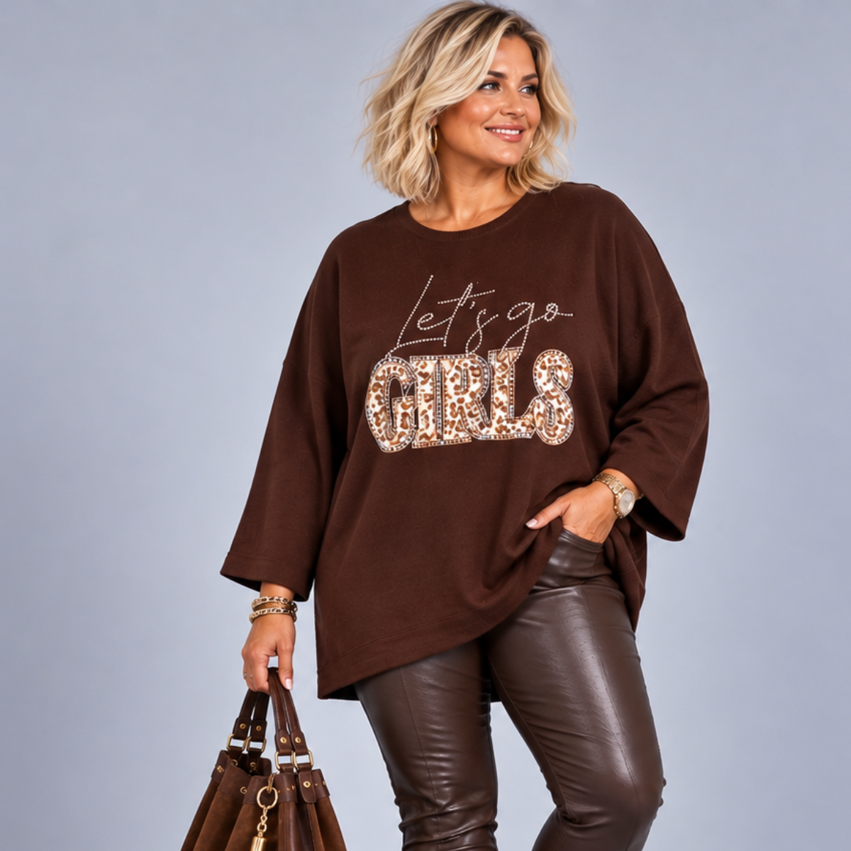 Let’s Go Girls Studded Soft Jumper