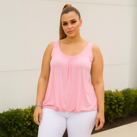 Sleeveless Elasticated Hem Vest Top