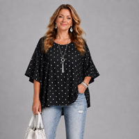 Fluted Sleeve Swing Top Blouse