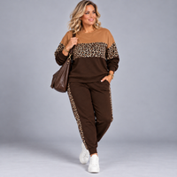 Tracksuit with Straight Leopard Panels