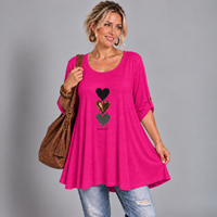 Three Hearts Swing Top With Button Tab Sleeves