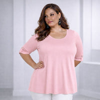 3/4 Button Sleeve Sleeve Swing Top