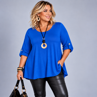 3/4 Button Sleeve Sleeve Swing Top