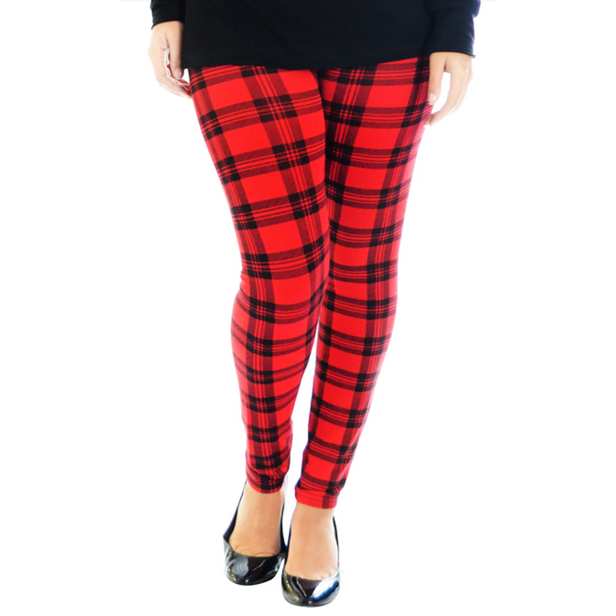 Plus size buffalo plaid leggings online