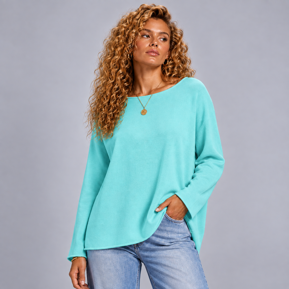 Super Soft Round Neck Long Sleeve Jumper