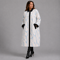 Luxury Embossed Fully Lined Lightweight Midi Coat
