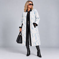 Luxury Embossed Fully Lined Lightweight Midi Coat
