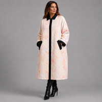 Luxury Embossed Fully Lined Lightweight Midi Coat