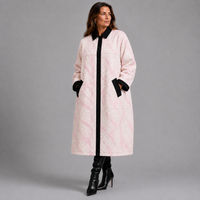 Luxury Embossed Fully Lined Lightweight Midi Coat