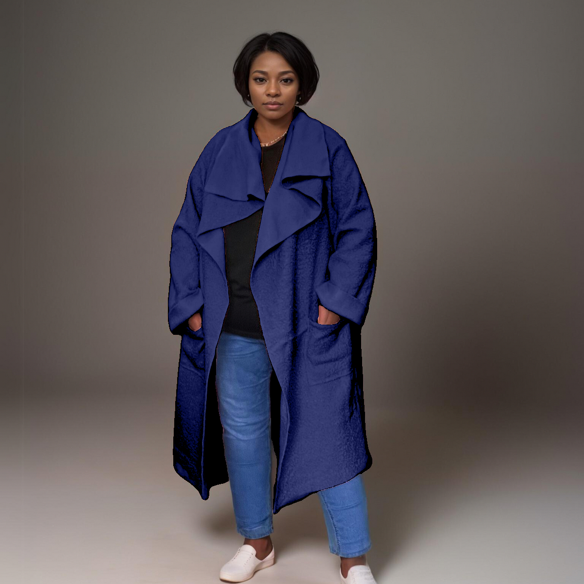 BOUCLE WATERFALL DUSTER COAT – rockthosecurves