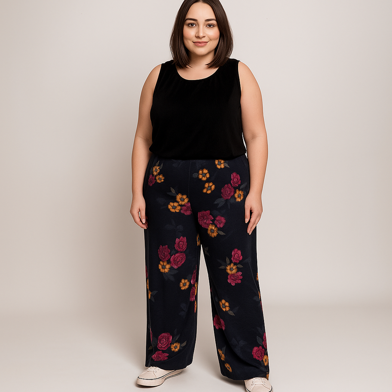 Floral Wide Leg Palazzo Trousers