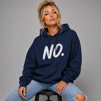 Oversized Cotton Hoodie with NO logo