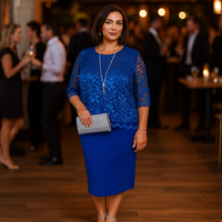 Evening Dress with Lace Overlay Top