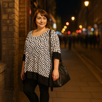 Oversized Soft Stretchy Kaftan with Panel Edging