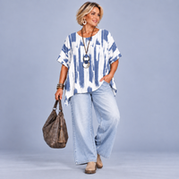 Splash Hanky hem top / blouse