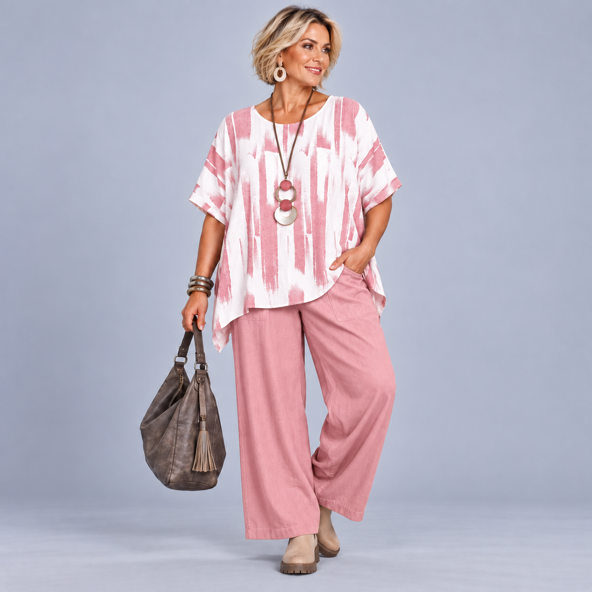 Splash Hanky hem top / blouse