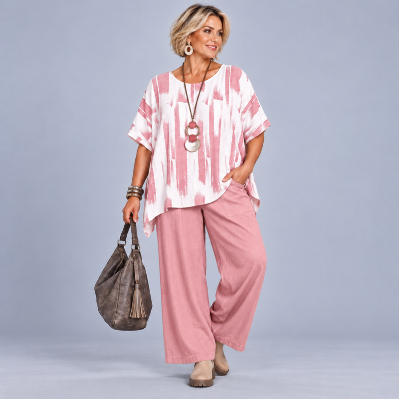 Splash Hanky hem top / blouse