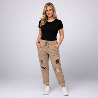 Sequin Patch 4 Way Stretch Magic Trousers