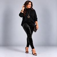 Crushed Velvet High Waist Leggings
