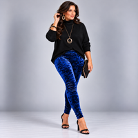 Crushed Velvet High Waist Leggings