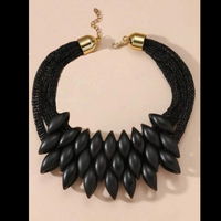 Statement choker necklace with large beads