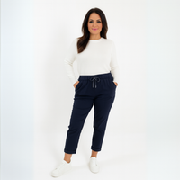 Stretchy Plain Trousers / Jeans with Side Pockets
