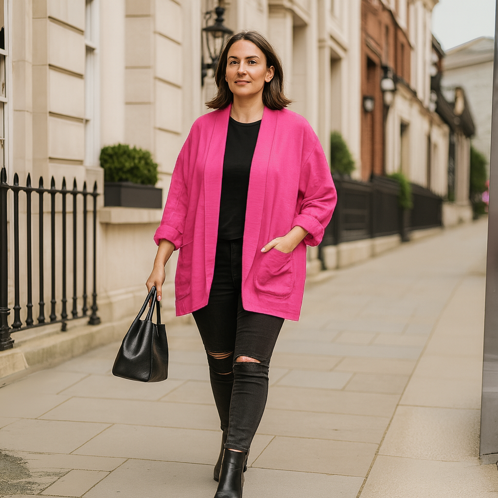 Open Front Loose Fitting Jacket