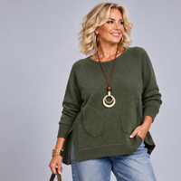 Super Soft Round Neck Jumper with Pockets