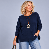 Super Soft Round Neck Jumper with Pockets