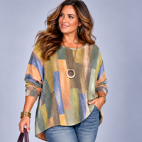 Abstract Blocks Super Soft Long Sleeve Jumper
