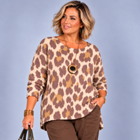 Patterned Soft Long Sleeve Everyday Jumper