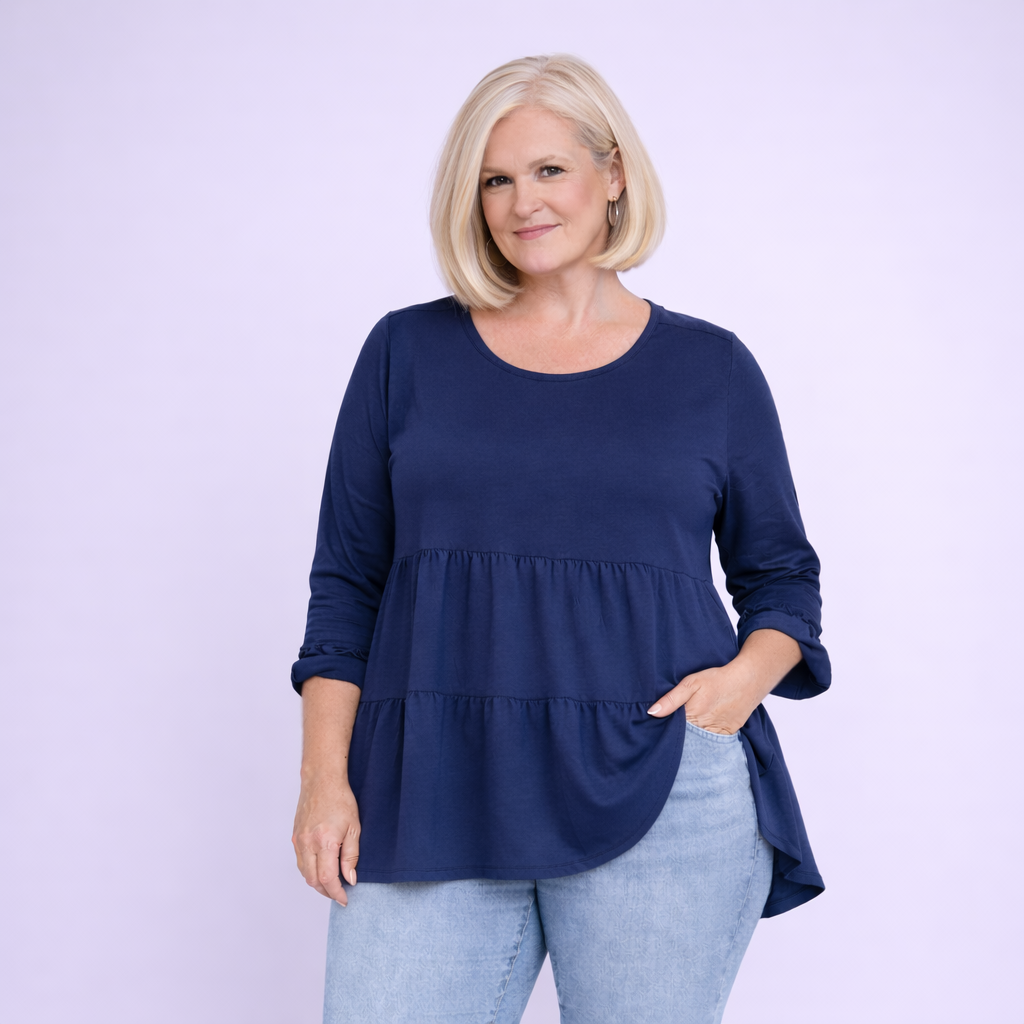 Layered Cotton Tunic – Swing Top Style