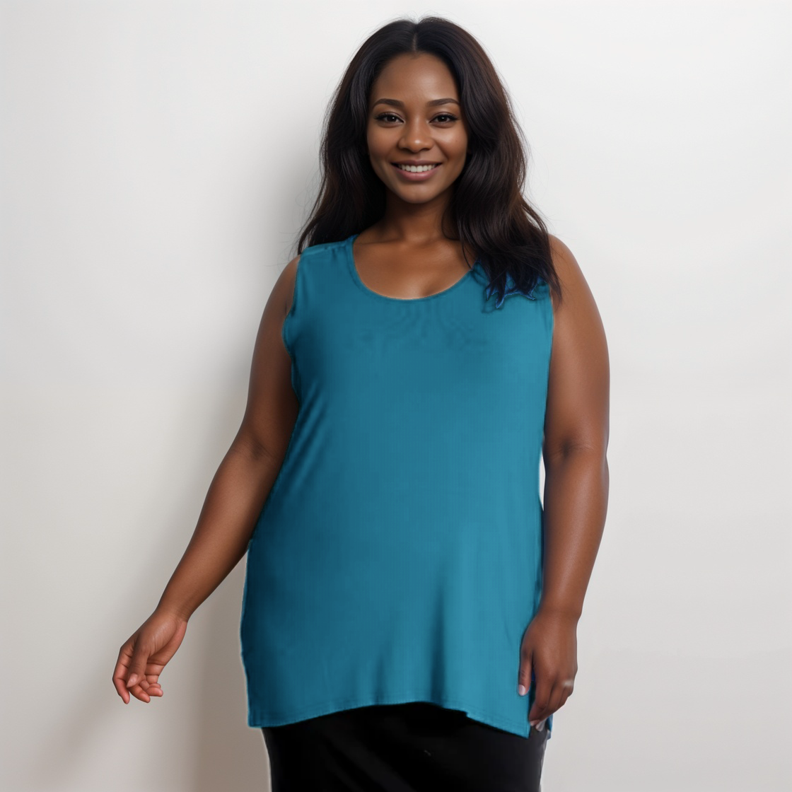 Viscose Sleeveless Cut Side Vest / T-shirt